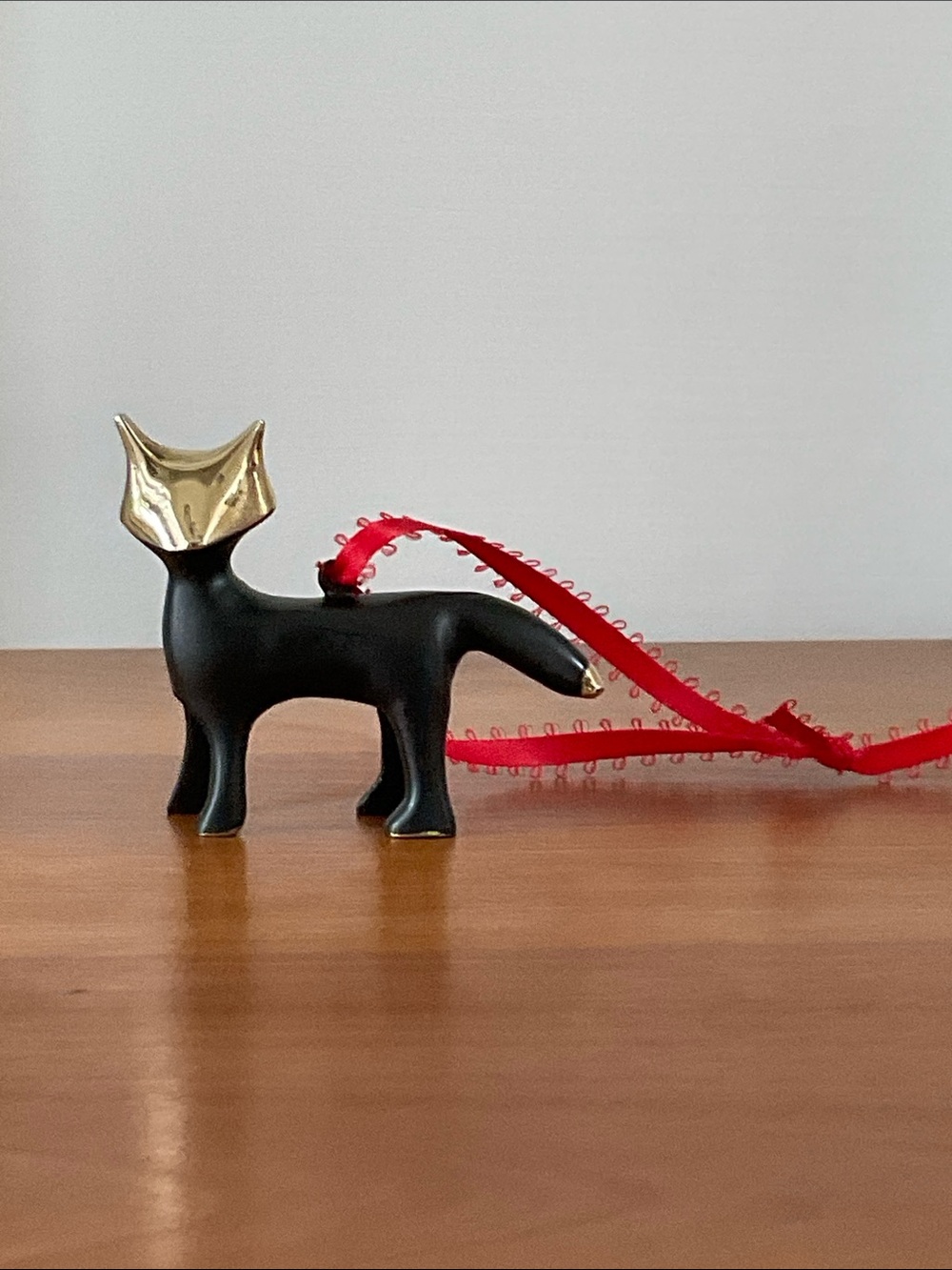 Crate&Barrel Brass Fox Ornament